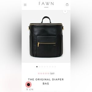 Fawn Original Leather Diaper Bag